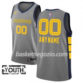 Canotte Bambino Memphis Grizzlies Personalizzate 2018-19 Nike City Edition Grigio Swingman